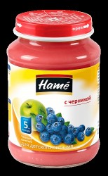 Пюре Hame черника с 5 мес 190 г
