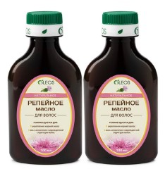 Масло для волос Oleos репейное натуральное 2 шт. 100 мл