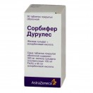 Сорбифер дурулес, табл. п/о 100 мг+60 мг №30 320 мг железа сульфата