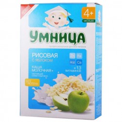 Каша молочная Умница рис яблоко с 4 мес 200 г